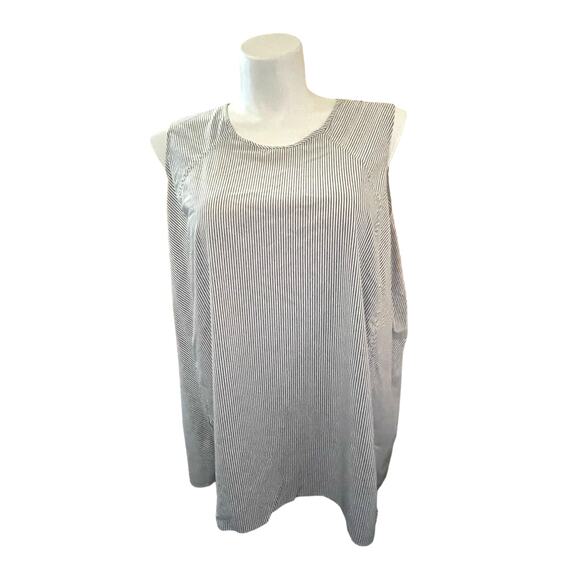 Athleta Minimalist Striped Stretch Tank Top Sleeveless Blouse Stretch 3X - Picture 4 of 13